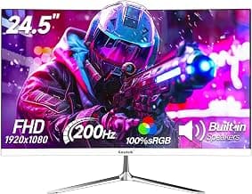 Gawfolk 24,5 Zoll Gaming Monitor 200 Hz, PC Bildschirm mit Lautsprechern, FHD 1920x1080 Rahmenlose Computermonitore, IPS Monitor, Adaptive Sync, 100% sRGB, DisplayPort, HDMI, Augenpflege - Produktbild