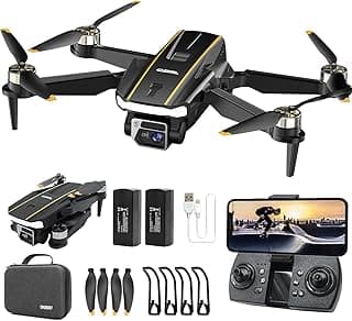 Robuster bürstenloser Motor-Drohne mit Kamera für Anfänger, CHUBORY A68 WiFi FPV Quadcopter mit 2K HD-Kamera, automatischer Schwebe, 3D-Flips, kopfloser Modus, Trajektorienflug, 2 Batterien - Top Deal
