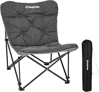 KingCamp Campingstuhl faltbar leicht Camping Stuhl hochlehner Gartenstuhl Größer Campingstuhl Gepolster, Campingstuhl XXL mit Tasche Relaxsessel für Camp Garten Balkon Strand Outdoor Campingstuhl - Günstig online kaufen