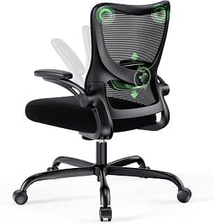 Marsail Bürostuhl Ergonomisch, Schreibtischstuhl mit 3D PU Armlehnen und Verstellbarer Lendenwirbelstütze, Drehstuhl Höhenverstellung und Wippfunktion, Chefsessel aus Mesh, Bis 136kg/300LBS - Günstig online kaufen