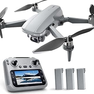 GPS Drohne mit Kamera 4K (EIS), 4,5 Zoll Bildschirm, bürstenloser Motor, 3 Akkus (90 min), Auto-Rückkehr, Folgemodus, 1000 m Reichweite, faltbar Quadrocopter unter 249 g – CHUBORY G9 Pluto - Jetzt günstig kaufen
