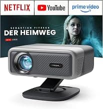 Smart Beamer 4K【Netflix-Fähig & Dolby Audio】VISSPL 4000 ANSI Video Projektor,Autofokus&Trapezkorrektur,1080P Full HD WiFi6 Bluetooth Heimkino/Outdoor Beamer mit 360°-Halter für Handy【Upgrade Version 】 - Stark reduziert