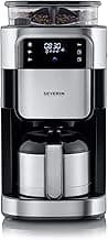 SEVERIN Filterkaffeemaschine mit Edelstahl-Mahlwerk und Thermokanne, feinste Mahlung und individuell auswählbarer Mahlgrad, 1000 W, für bis zu 8 Tassen / ca. 1 Liter, Schwarz, KA 4814 - Günstig online kaufen