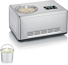 SEVERIN 2-in-1 Eismaschine mit Joghurtfunktion, Eismaschine mit Kompressor für Eis, Sorbet und Frozen Joghurt, Joghurtbereiter mit warm & cold-Funktion, Edelstahl-gebürstet, EZ 7405 - Amazon Angebot