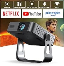 Smart Beamer【800ANSI ＆ Offizielle App】 Mini Projektor mit Autofokus ＆ Trapezkorrektur, VOPLLS 1080P Full HD WiFi6 Bluetooth Beamer 4K Heimkino/Outdoor Klein Projector für Handy (Schwarz) - Günstig online kaufen