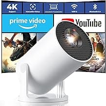 Mini Beamer 4K Unterstützt, 2026 Neuer Beamer Integrierte APP, 20000 Lumens mit Android 14, Automatische Trapezkorrektur, WiFi 6 und Bluetooth 5.4, 180° Dreh Projektor Tragbar Heimkino - Top Deal