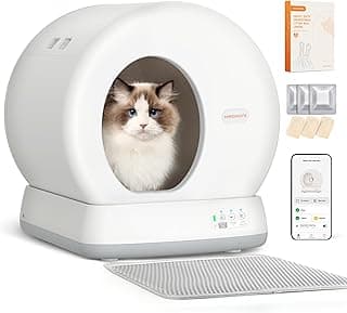 Selbstreinigende Katzentoilette mit APP Steuerung & Geruchskontrolle, Katzenklo Selbstreinigend mit Matte und 10 Sensoren,Mehrkatzenhaushalte,Einfach zu Reinigen - Amazon Angebot