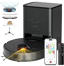 Staubsauger Roboter mit Wischfunktion 7000Pa, Saugroboter mit wischfunktion mit Absaugstation 3.5L,180Min Laufzeit,LiDAR Navigation,Roboterstaubsauger für Tierhaare Teppich Böden,APP Steuerung - Top Deal