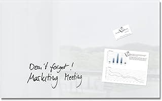 SIGEL GL131 Premium Glas-Magnettafel 78 x 48 cm super-weiß hochglänzend, SGS geprüft, einfache Montage, incl. 3 starke Magnete, für Büro, Schule & Wohnung, Artverum - Amazon Angebot