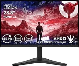 Lenovo Legion R24s | 24 Full HD Gaming Monitor | 1920x1080 | 16:9 | 144Hz | 1ms Reaktionszeit | HDMI | DisplayPort | IPS-Panel | Standfuß | Entspiegelt | TÜV Augenschutz | schwarz | 3.5. kg - Produktbild