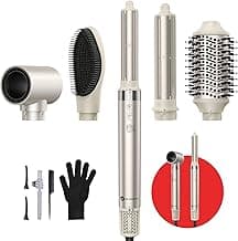 slopehill 5 IN 1 Airstyler, Hairstyler, Lockenstab Auto-Wrap, Ionen Föhn (110.000 RPM), Warmluftbürste & Glätteisen | Zum Styling, Volumisieren, Locken und Glätten - Zuhause & Reisen （Champagne-Gold） - Jetzt günstig kaufen