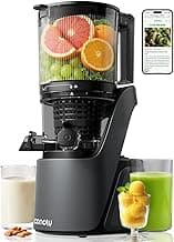 Canoly Entsafter mit 150 mm extra Großer Einfüllschacht, 3-in-1 Sieb (für Saft, Sorbet & Nussmilch), 2,6 L Füllvolumen Slow Juicer mit AC-Motor, Selbstschneid-System Kaltpresse Saftpresse, BPA-Frei - Details ansehen