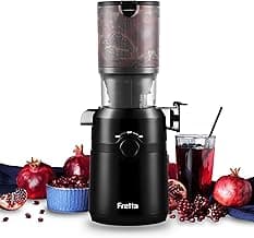 Fretta Entsafter,Slow Juicer mit 108MM Breite und Größere Fütterungsröhre,Füllvolumen für ganze Gemüse und Obst,BPA-frei Tritan-Material Entsafter,Einfacher Installation,200W - Stark reduziert