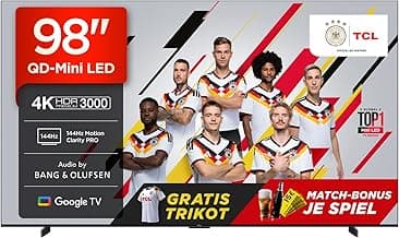 TCL 98C7K 98 Zoll QD-Mini LED Fernseher, 4K HDR Premium 3000, Smart Google TV mit 144Hz Motion Clarity Pro (Dolby Vision IQ & Atmos, CrystGlow HVA Panel) - Details ansehen