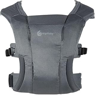 Ergobaby Embrace Soft Air Mesh Babytrage für Neugeborene ab Geburt, 2-Positionen Bauchtrage Baby Tragetasche Ergonomisch, Washed Black - Günstig online kaufen