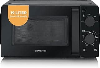 SEVERIN Mikrowelle Solo, Inverter, Auftauen und Erhitzen, 6 Leistungsstufen mit Auftaufunktion, Mikrowellengerät mit Drehteller für gleichmäßige Wärmeverteilung, 19L, 700W, Schwarz, MW 7580 - Jetzt günstig kaufen