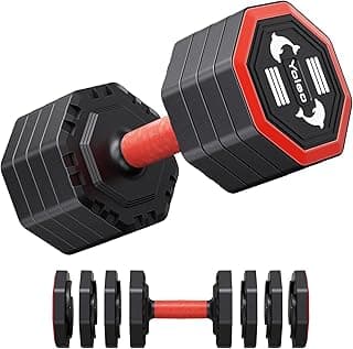 Yoleo Verstellbare Hantel Set, 4 In 1 Freie Gewichte Hanteln Set FüR Home Gym, 4kg 6kg 8kg 10kg Hanteln Paar Mit Tpu Weicher Gummigriff FüR Den Ganzen KöRper üBung Training - Stark reduziert
