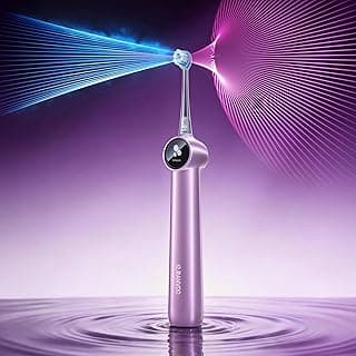 RANVOO AirJet X5 Next-Gen Elektrische Zahnbürste - Maximale Interdental-Reinigung, 100% Plaque-Entfernung, für sensibles Zahnfleisch & Zahnspangen, 60 Tage Akkulaufzeit, 3 Bürstenköpfe, Prunkviolett - Günstig online kaufen