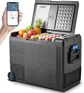 AAOBOSI Kompressor Kühlbox 58L, Kühlbox Auto -20°C bis 20°C, Kühlbox Elektrisch Mit USB-Anschluss, Robuste 12/24V 230V für Autos, Lastwagen, Boote, Wohnmobile, Camping und Angeln - Produktbild