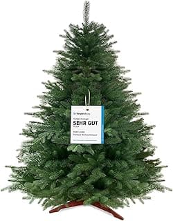 Weihnachtsbaum künstlich 90cm 100% PE Spritzguss - TESTSIEGER - Naturgetreu, dichte Zweige, Künstlicher Weihnachtsbaum mit Holzständer und Aufbewahrungstasche – Tannenbaum künstlich von Pure Living - Günstig online kaufen