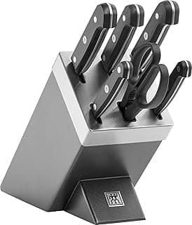 ZWILLING Gourmet Selbstschärfender Messerblock 7-teilig, Rostfreiem Spezialstahl, Grau, Made in Germany - Produktbild
