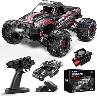 Evmore Ferngesteuertes Auto 1:16 RC Car,43 km/h Hochgeschwindigkeit&4WD Geländewagen,Ferngesteuerter Monstertruck mit 2 Akkus & extralanger Laufzeit,IPX4 Wasserschutz,Geschenk für Erwachsene - Details ansehen