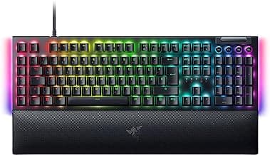 Razer BlackWidow V4 - Mechanische Gaming-Tastatur Chroma RGB (Mechanische Green Switches, 6 eigene Makro-Tasten, Doubleshot-ABS-Tastenkappen) QWERTZ DE-Layout | Schwarz - Super Angebot