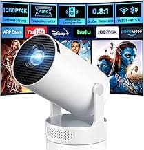 Mini Beamer, Philoent Smart Projektor 4K/1080P Unterstützt Neueste Apps WiFi 6 Bluetooth 5.4 Auto Screen Trapezkorrektur Niedriges Rauschen, Ultrakurzdistanzbeamer bietet großes Bild im kleinen Raum - Super Angebot