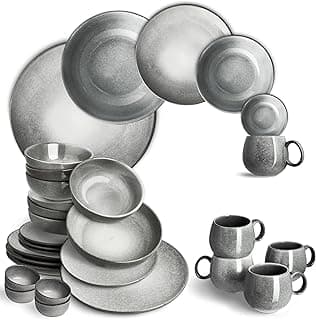 SPRINGLANE Geschirrset Misty Cliff 24-tlg., Steingut Tafelservice für 4 Personen - Super Angebot