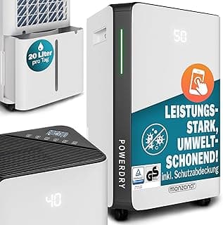 MONZANA® Luftentfeuchter elektrisch 20-30m² 20L/Tag LED-Display 24-Std-Timer Raumentfeuchter Bad Wohnung Wifi Smart Home App Luftreiniger Allergiker - Amazon Angebot