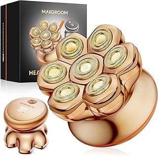 7D PRO Glatzen Rasierer Herren,MAXGROOM IPX6 Wasserdicht Kopfrasierer Glatze mit Magnetische Schwebender Kopf,1400mAh Akku Kopf Rasierer Herren,8800RPM Gold Head Shaver Men,Typ-c 0 mm Glatzenrasierer - Amazon Angebot