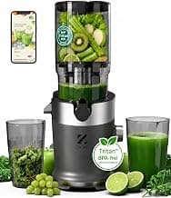 Entsafter BPA-frei Tritan, Slow Juicer für Gemüse und Obst Testsieger, 130 mm Einfüllöffnung, 1,5 L Einfüllbehälter, Kaltpress-Saftpresse, 220 W, einfache Reinigung - Details ansehen