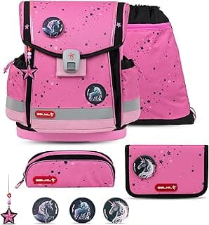 Belmil Classy Plus Schulranzen Set 5-teilig mit Brustgurt (405-78/AG/S) - Jetzt günstig kaufen