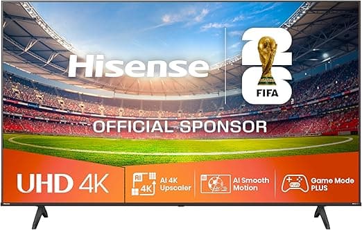 Hisense 55E6NT 139cm (55 Zoll) Fernseher, 4K UHD Smart TV, Precision Colour, HDR, Dolby Vision, 60Hz, Triple Tuner DVB-C/S/S2/T/T2, WiFi, HDMI 2.1, Bluetooth, Alexa Built-in, Schwarz, [2024] - Details ansehen