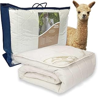 Alpaka Bettdecke Basic Line Ganzjahresdecke Bettdecke, 135x200cm, Füllung 100% Alpakawolle (1.100g), Bezug aus naturbelassener Baumwolle - Produktbild