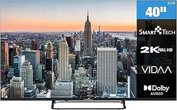 Smart Tech 40FV02V Fernseher 40 Zoll Smart TV VIDAA - Fernseher mit Full HD Auflösung, Bluetooth und Triple-Tuner, LED TV (2026) - Produktbild