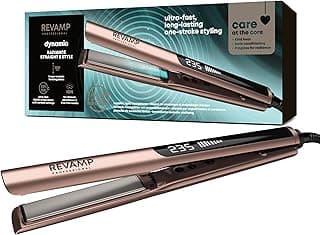 REVAMP Dynamic Radiance Straight & Style Ionen Glätteisen Keramik - extra lange Platten für One-Stroke-Styling, Glätten, geschwungenes Design für Wellen, Locken - professioneller Haarglätter - Super Angebot