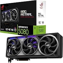 ASUS ROG Astral GeForce RTX 5080 16GB GDDR7 OC Edition Gaming Grafikkarte (Nvidia GeForce RTX5080, Vier Lüfter, 3.8-Slot-Design, PCIe 5.0, 2X HDMI 2.1b, 3X DisplayPort 2.1a) - Stark reduziert