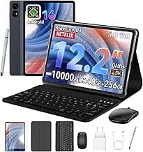 TABWEE T60 12 Zoll Tablet mit Tastatur - Android 16, 48 GB RAM+256 GB ROM, 10000 mAh, 16 MP+8 MP, 1600*2400 QHD+, Widevine L1, TÜV Rheinland, Gemini AI 3.1 Pro, GPS, Tablet 4G LTE (4 Jahre Garantie) - Amazon Angebot