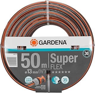 Gardena Premium SuperFLEX Schlauch 13 mm (1/2 Zoll), 50 m: Gartenschlauch mit Power-Grip-Profil, 35 bar Berstdruck, hochflexibel, formstabil, UV-beständig (18099-20) - Stark reduziert