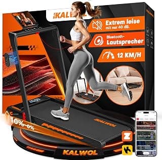 Laufband für Zuhause mit Bluetooth Lautsprecher, 6 in 1 12km/h Walking Pad Laufband mit 10% Steigung, 3.0 HP Bürstenloser Treadmill für Zuhause & Büro mit LED-Display, 12 HIIT-Programme, Bis 160 kg - Stark reduziert