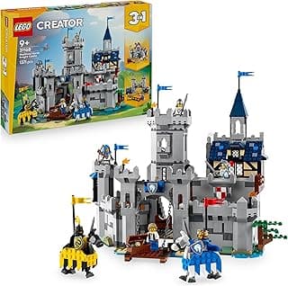 LEGO Creator Ritterburg im Mittelalter - 3-in-1-Bauset - Spielzeug Ritterburg - Umwandelbar in Ritterturnier-Szene oder Stadt - 6 Minifiguren - Geschenk für Jungen und Mädchen ab 9 Jahren 31168 - Produktbild