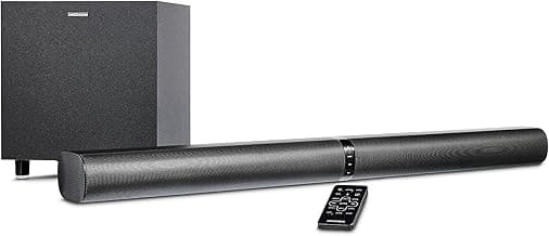 MEDION P64150 2in1 Convertible Bluetooth TV Soundbar mit Funk-Subwoofer (2.1 Soundbar, 2 x 30 Watt, 60 Watt Subwoofer, Wandmontage, HDMI ARC mit CEC, AUX, optischer Eingang) - Super Angebot