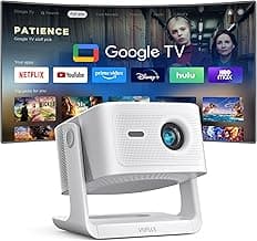 【Google TV/Netflix Offiziell】 Smart Beamer 4K Heimkino, VOPLLS 1200ANSI Projektor mit Autofokus ＆ Trapezkorrektur, Dolby Audio/HDR10+ Outdoor Projector mit WiFi6 Bluetooth für Handy - Top Deal