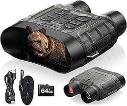 Nachtsichtgerät, 4K 112MP Infrarot-Fernglas Nachtsichtgerät, Nachtsichtgeräte Jagd 12X Digitalzoom Reichweite 450M, 5000mAh Wiederaufladbares, 64GB TF-Karte für Jagd Sicherheit Camping - Top Deal
