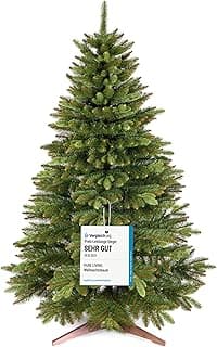 Premium Weihnachtsbaum künstlich 150cm - TESTSIEGER 10 Jahre GARANTIE - Naturgetreu, dichte Zweige, Künstlicher Weihnachtsbaum mit Holzständer, Christmas Tree Tannenbaum künstlich 150 cm Pure Living - Jetzt günstig kaufen