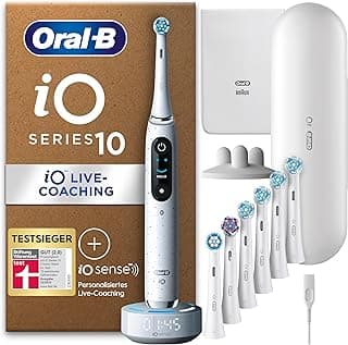 Oral-B iO Series 10 Elektrische Zahnbürste Weiß PLUS Ausgewählte Original Oral-B iO Aufsteckbürsten Weiß 7x - Top Deal