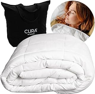 CURA Pearl Classic Gewichtsdecke 135x200 11kg - Anti Stress Therapiedecke - Schwere Decke für tiefen Schlaf und bessere Erholung - Schwere Bettdecke aus 100% Baumwolle - Heavy Weighted Blanket - Amazon Angebot