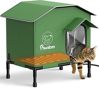 Pawaboo Unzerstörbar Beheizt Katzenhaus Outdoor in Winter, Wetterfest Erhöht Katzenhöhle für Draußen mit Wasserdichter Markise, Isoliert Katzenzelt mit Heizung für Draussen Streuner Wildkatze - Günstig online kaufen
