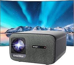 CASIRIS Omnistar Beamer 1500 ANSI| Auto Fokus| 1080P Full HD 4K Unterstützung| 16:9 5G WiFi Bluetooth Videoprojektor für TV-Stick, Heimkino, Büro, Club, Draußen - Produktbild